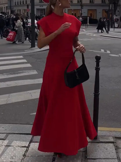 Vestido Largo Elegante de Corte Acampanado para Mujer