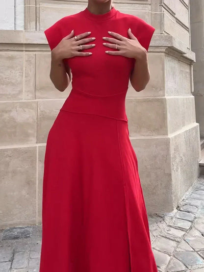 Vestido Largo Elegante de Corte Acampanado para Mujer