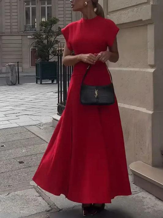 Vestido Largo Elegante de Corte Acampanado para Mujer